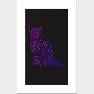 Circuit Cat Posters and Art